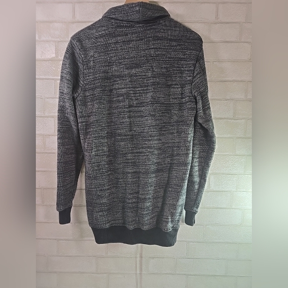 Vans Knit Cardigan Sweater Men's Long Sleeve Button-down Navy Heather Gray Sz. M - Picture 7 of 9